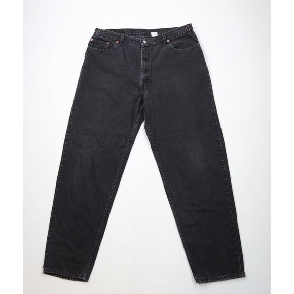 Vintage Y2K 2000 Levis 560 Mens 40x34 Faded Loose Fit Tapered Leg Jeans Black
